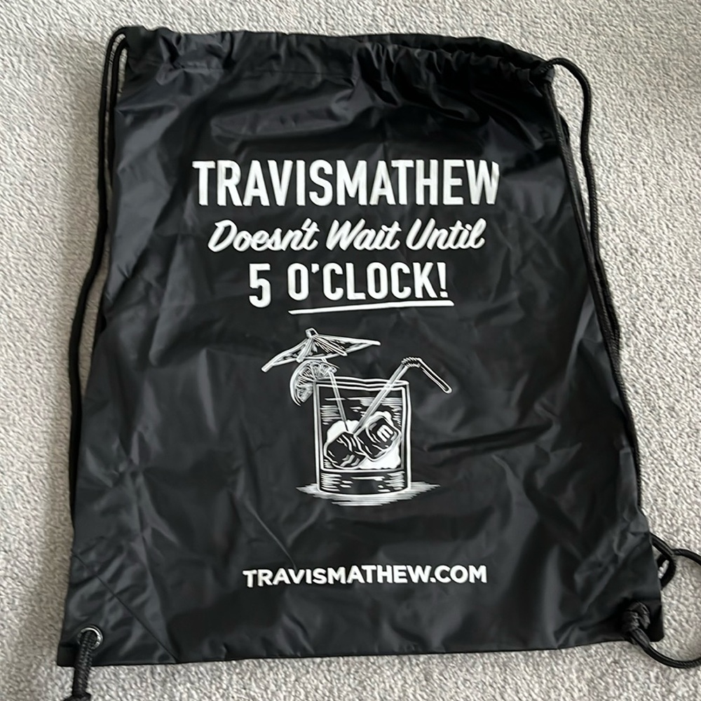Travis Mathew drawstring bag